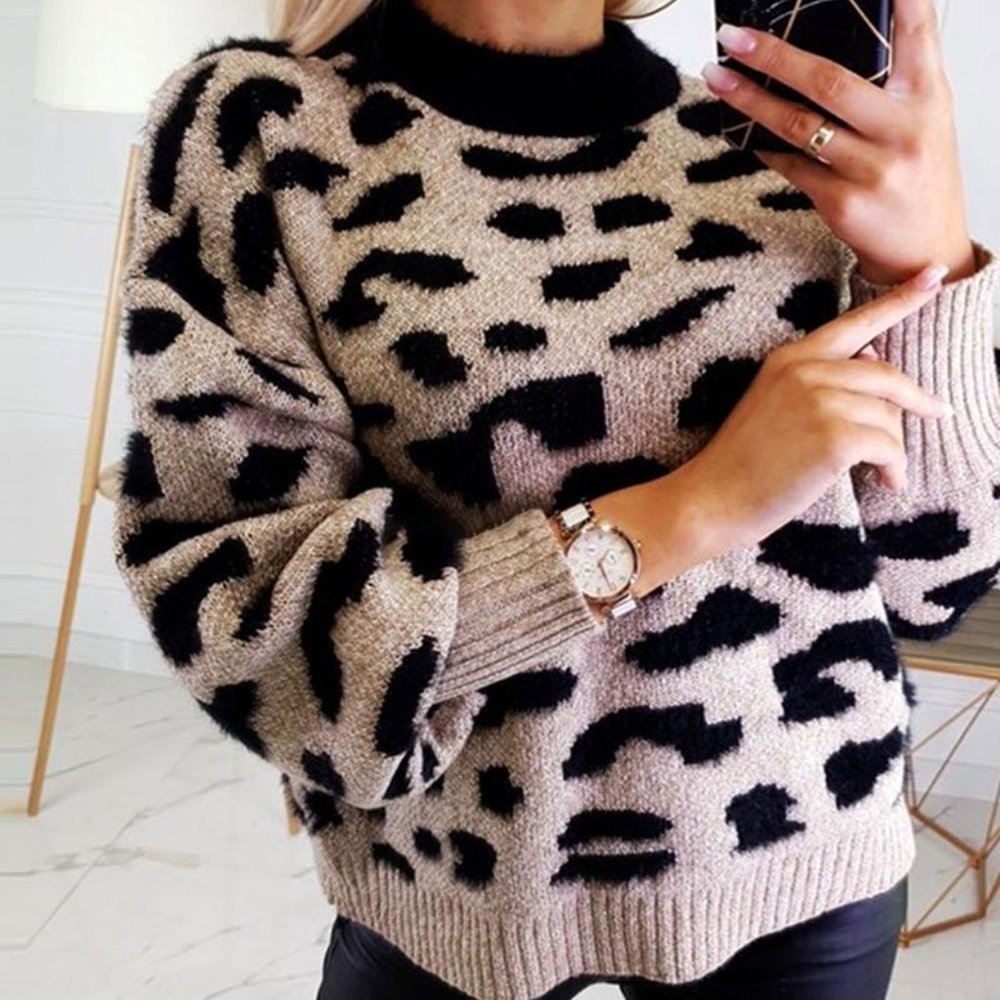 🎉HOST PICK🎉 Cheetah Print Long Sleeve Sweater - Picture 5 of 6